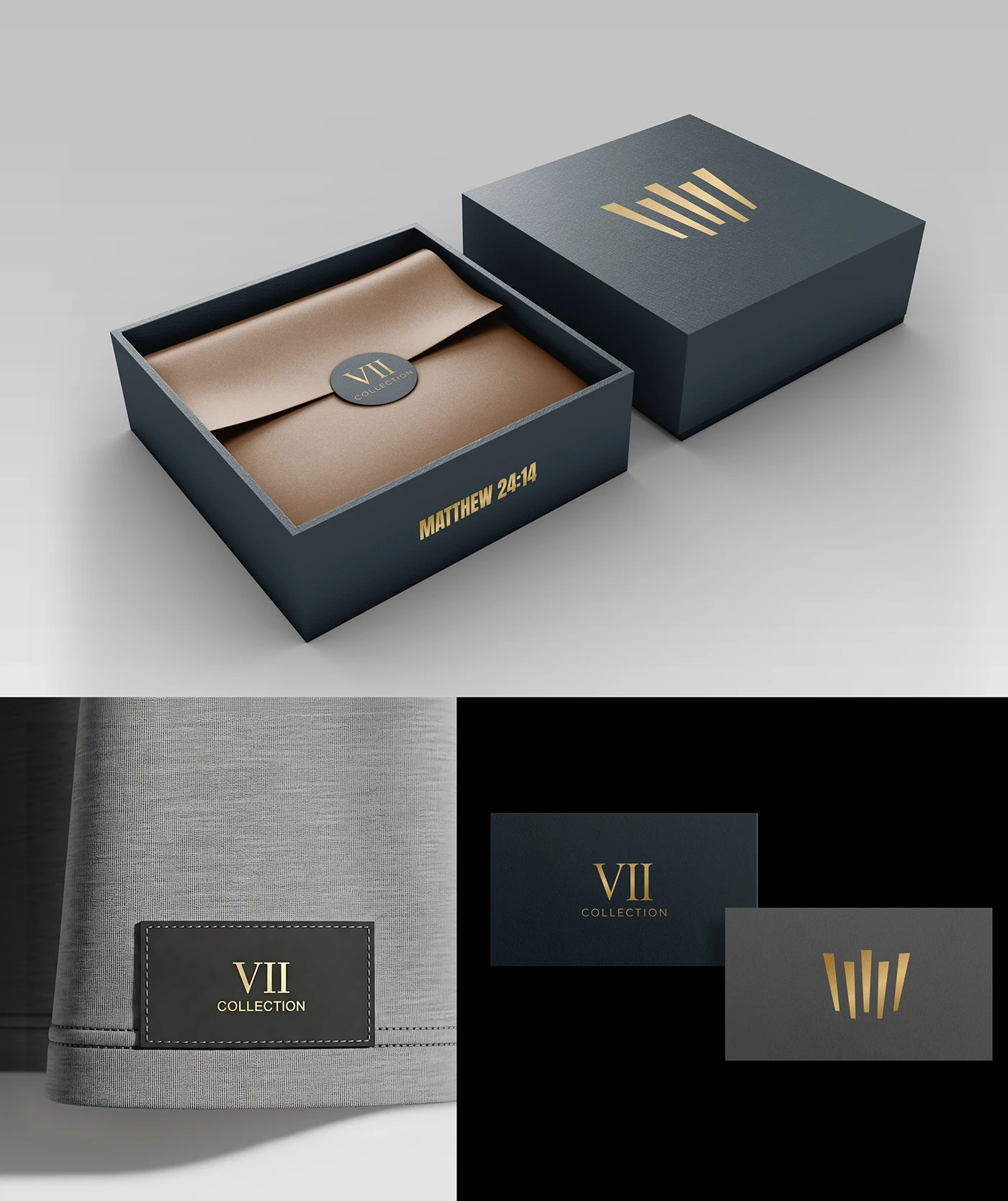 Empaque, caja, sobre y etiquetas de la VII Collection de IMPRL